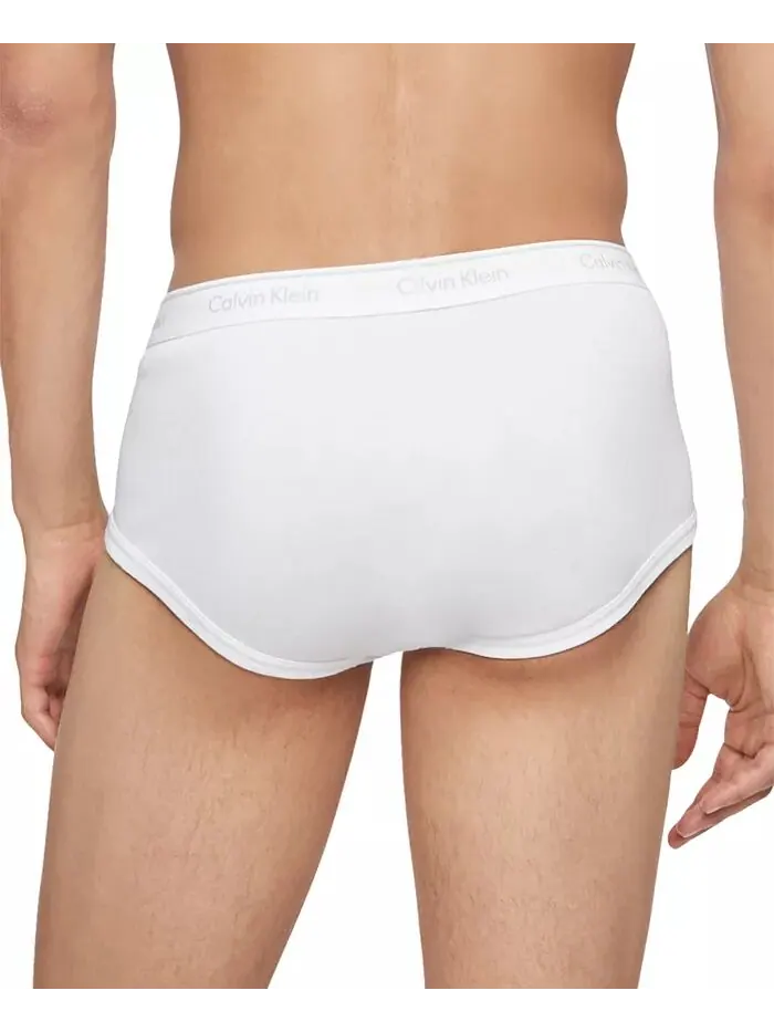 Комплект из 3 классических хлопковых трусов для мужчин Calvin Klein — изображение 4 из 4, белый