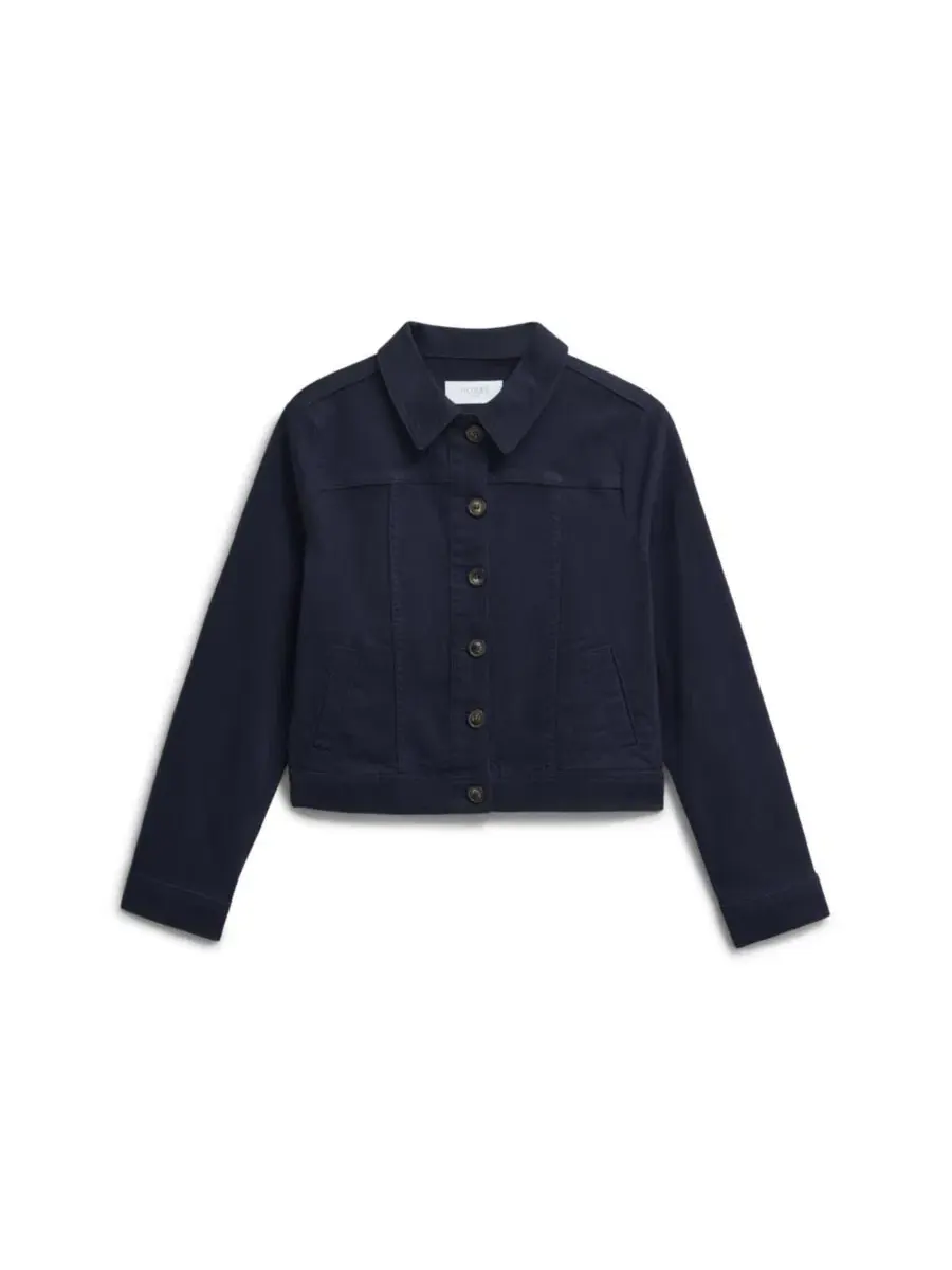 Женская укороченная джинсовая куртка Selborne Boxy Hobbs London — изображение 2 из 8, синий