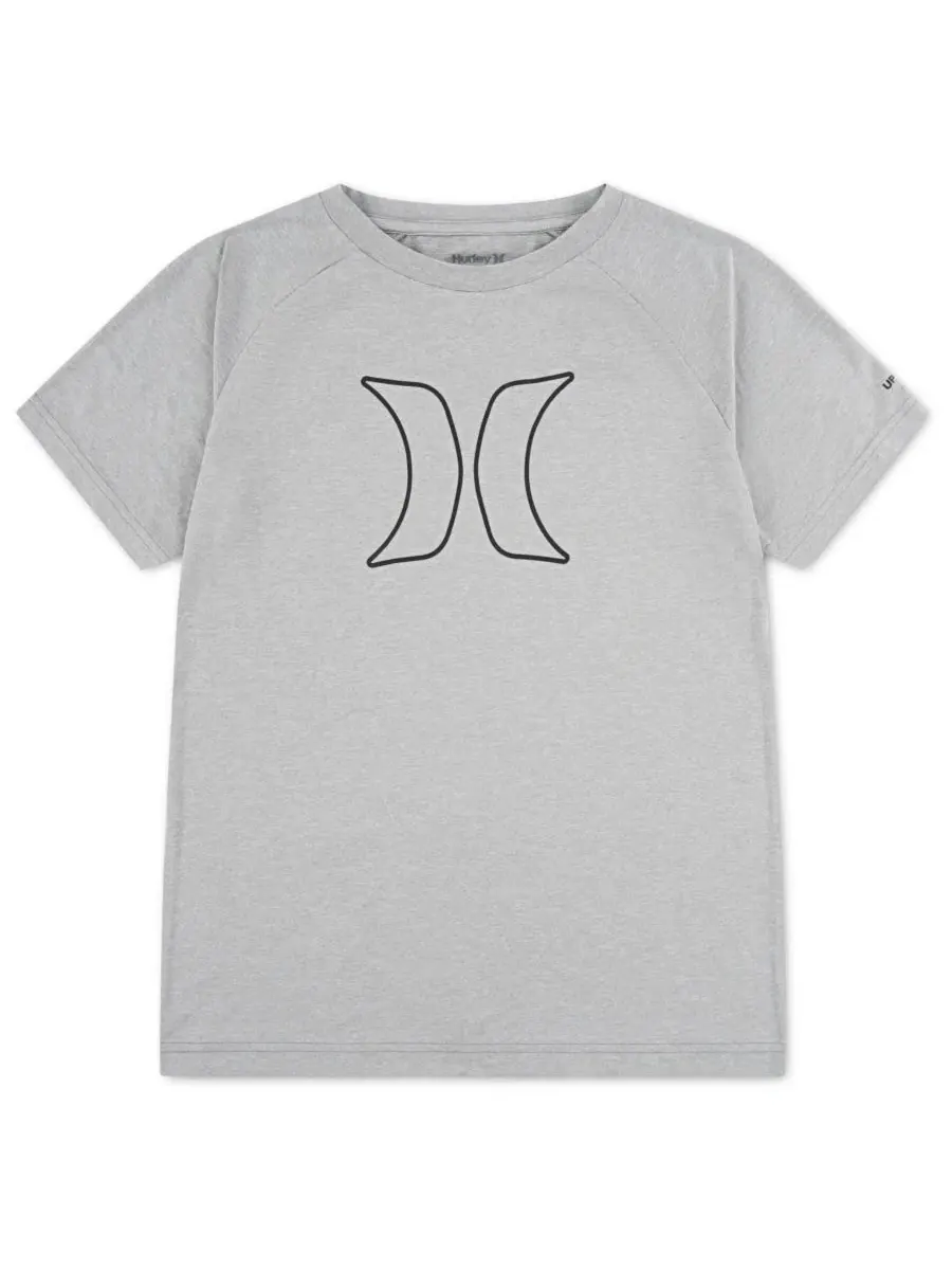 Детская футболка для плавания с логотипом Icon Logo (8-18 лет) Hurley — изображение 4 из 7, серый