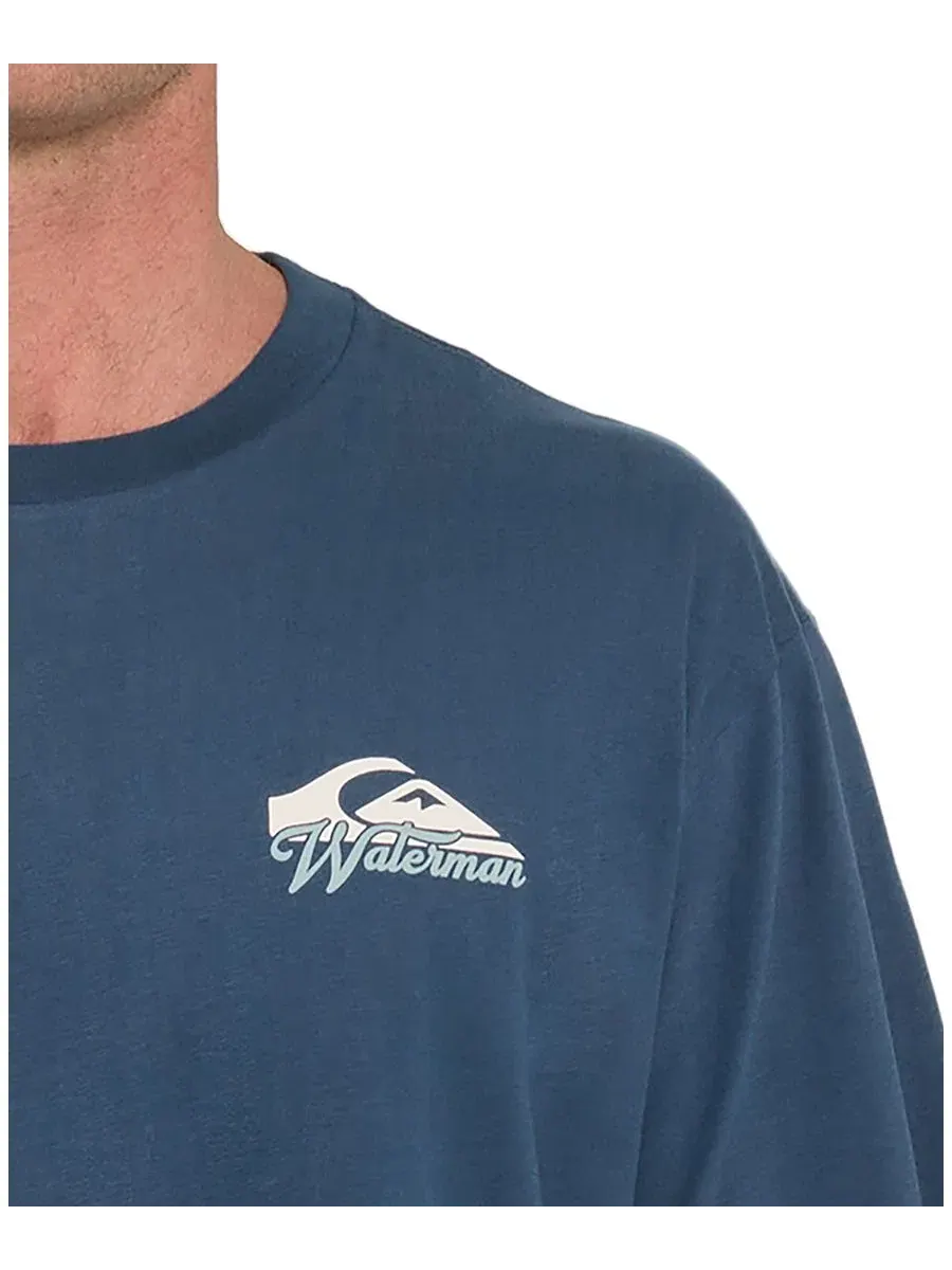 Мужская футболка Quiksilver с коротким рукавом "Bottle Life" Quiksilver Waterman — изображение 3 из 3, темный джинсовый синий