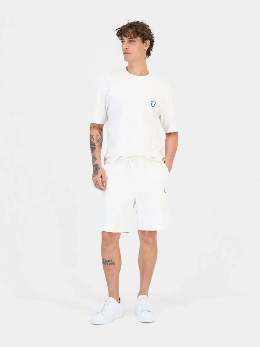Мужские хлопковые жаккардовые шорты Nagushort с логотипом Hugo Boss