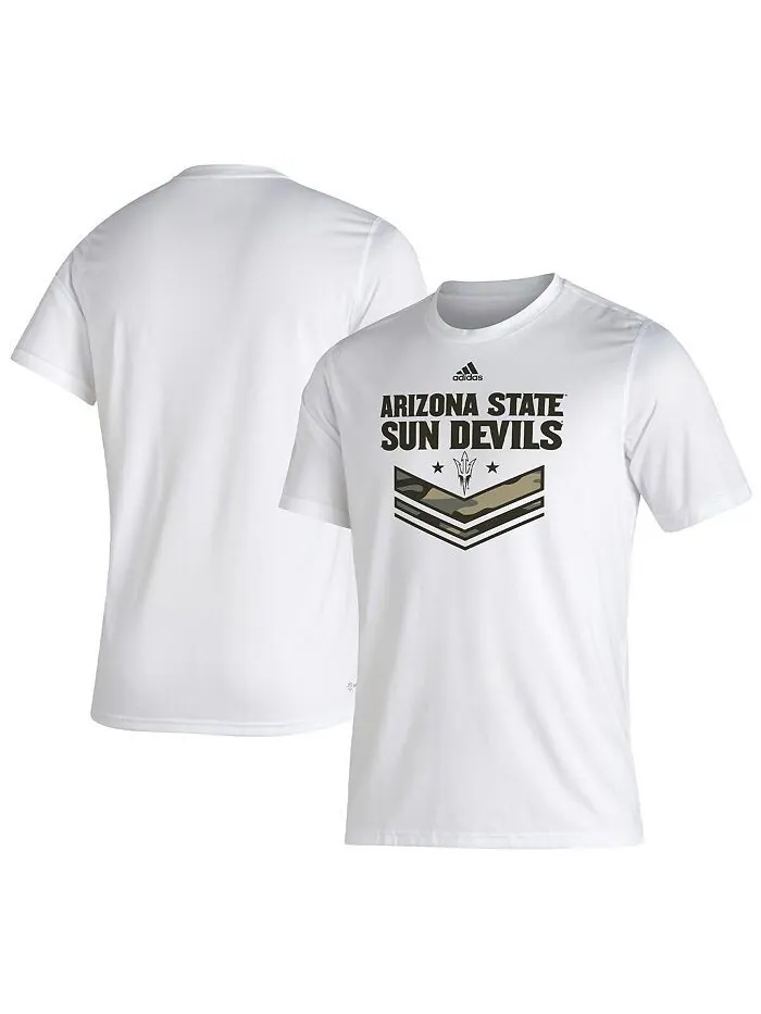 Мужская белая футболка в стиле милитари Arizona State Sun Devils Appreciation Creator adidas