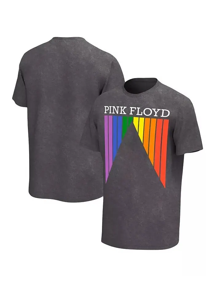 Мужская черно-розовая потертая футболка Floyd Prism Washed Philcos — изображение 1 из 3