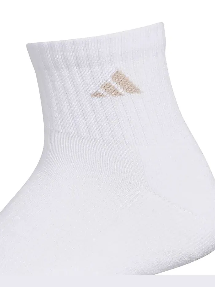Мужские носки с логотипом, 6 пар, четверть чулок adidas — изображение 6 из 6, бежевый