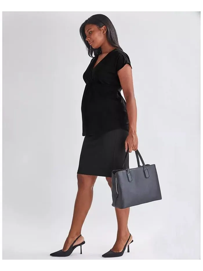 Maternity Angel Юбка прямого кроя из ткани понте ANGEL MATERNITY — черный