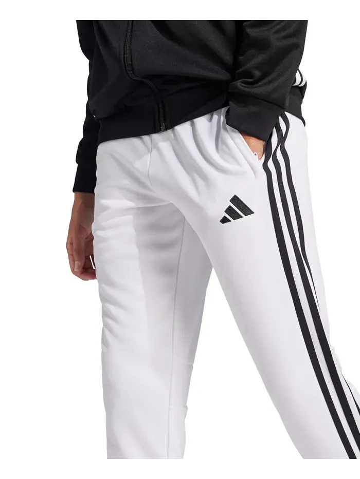 Брюки для тренировок Tiro 25 Essentials для мальчиков старшего возраста adidas — изображение 3 из 4, белый черный