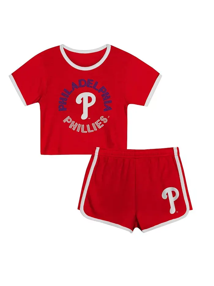 Детский комплект из 2 предметов Philadelphia Phillies Double Run: футболка и шорты