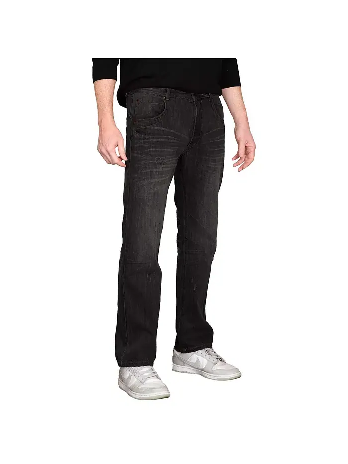Мужские джинсы премиум-класса Relaxed Bootcut с функциональными карманами Level 7 — изображение 3 из 3, черный