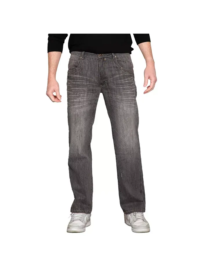 Мужские джинсы премиум-класса Relaxed Bootcut с функциональными карманами Level 7 — серый