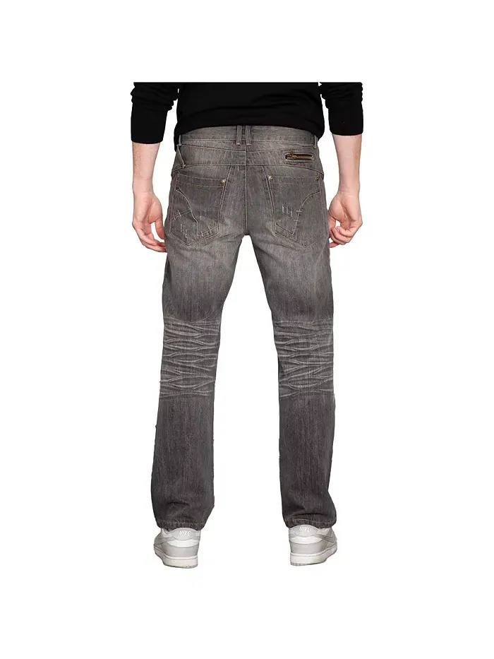 Мужские джинсы премиум-класса Relaxed Bootcut с функциональными карманами Level 7 — изображение 2 из 3, серый