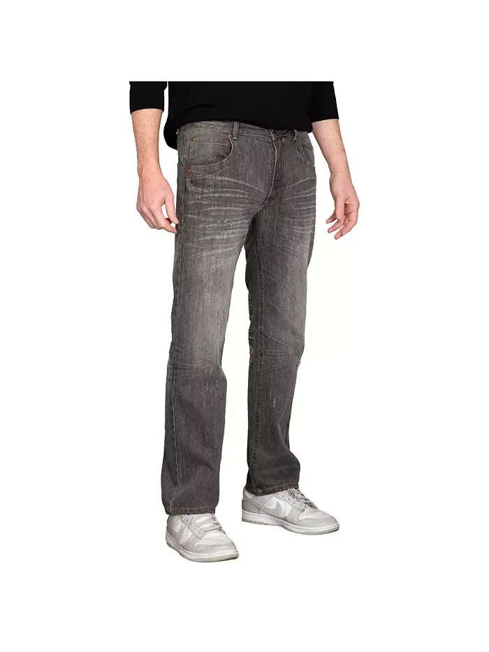 Мужские джинсы премиум-класса Relaxed Bootcut с функциональными карманами Level 7 — изображение 3 из 3, серый