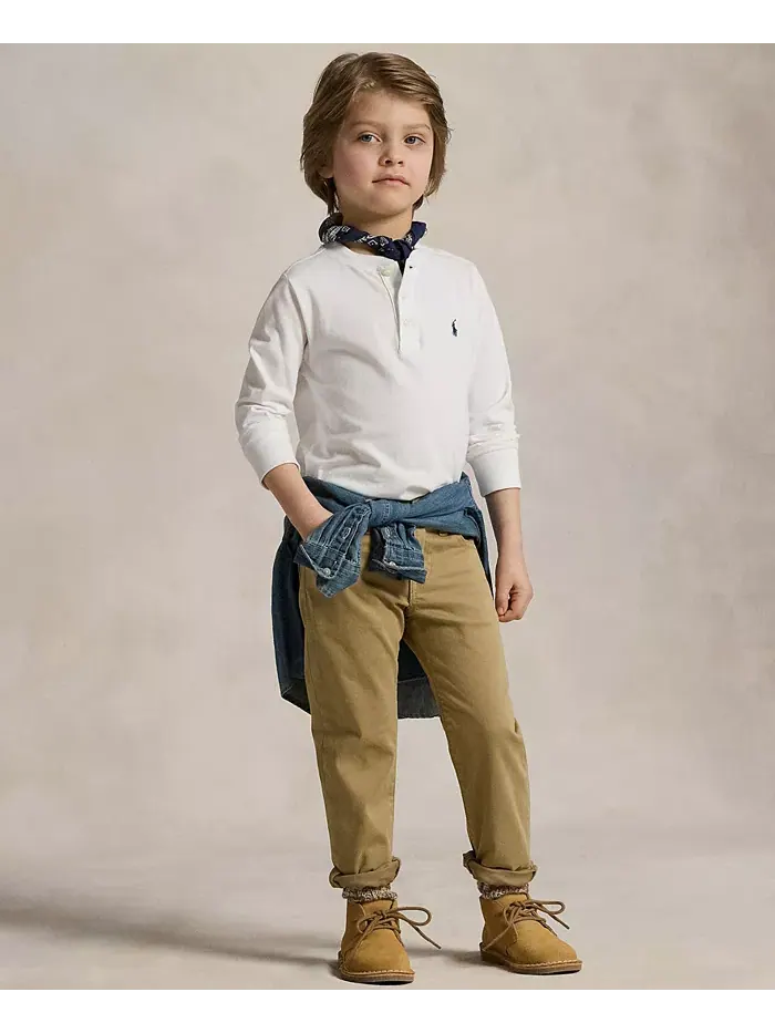 Брюки Sullivan Slim Stretch Sateen для малышей и мальчиков Polo Ralph Lauren — изображение 3 из 6, хаки