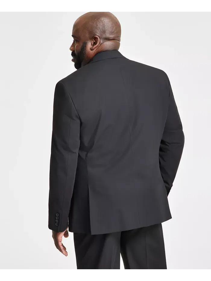 Мужской классический однобортный пиджак Solid Suit Separate Tayion Collection — изображение 2 из 4, черный