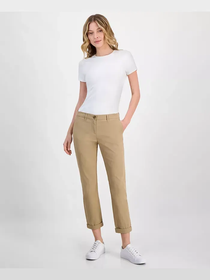 Женские брюки Montauk Solid с манжетами Nautica Jeans — изображение 1 из 2