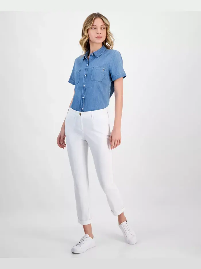 Женские брюки Montauk Solid с манжетами Nautica Jeans — синий