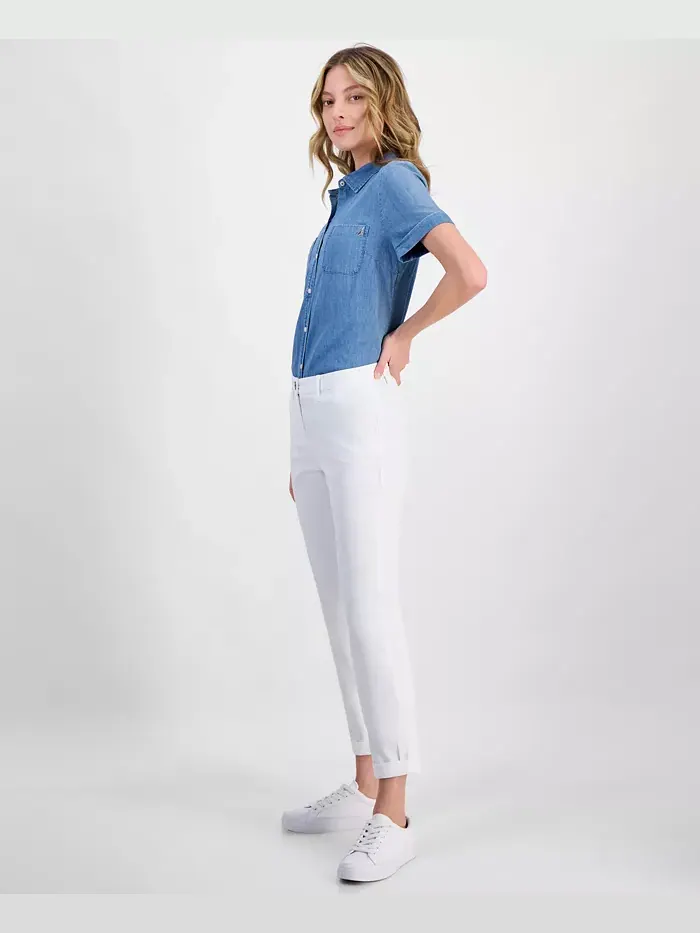Женские брюки Montauk Solid с манжетами Nautica Jeans — изображение 2 из 4, яркий белый