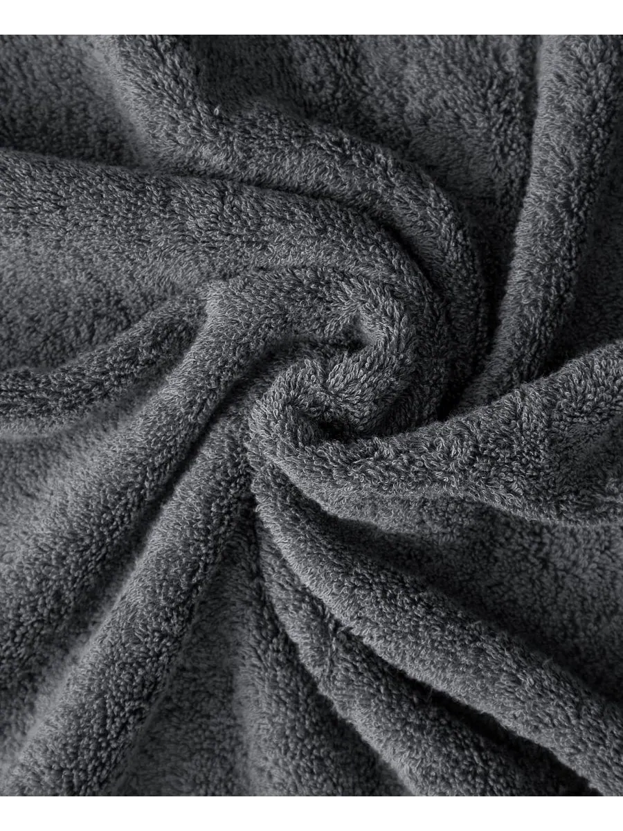 Легкие плюшевые банные халаты с воротником-шалью American Soft Linen — изображение 5 из 6, серый