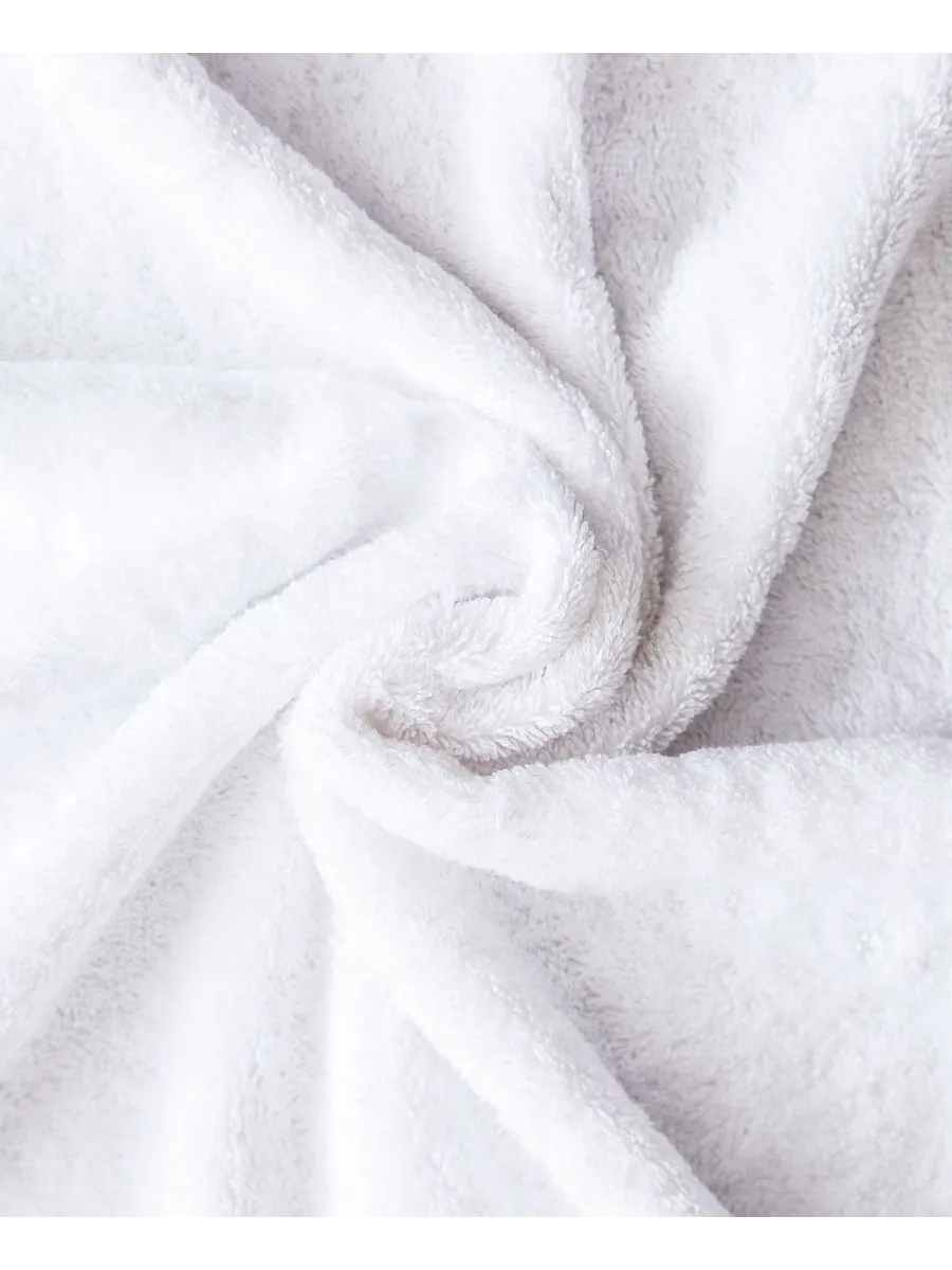 Легкие плюшевые банные халаты с воротником-шалью American Soft Linen — изображение 4 из 6, белый