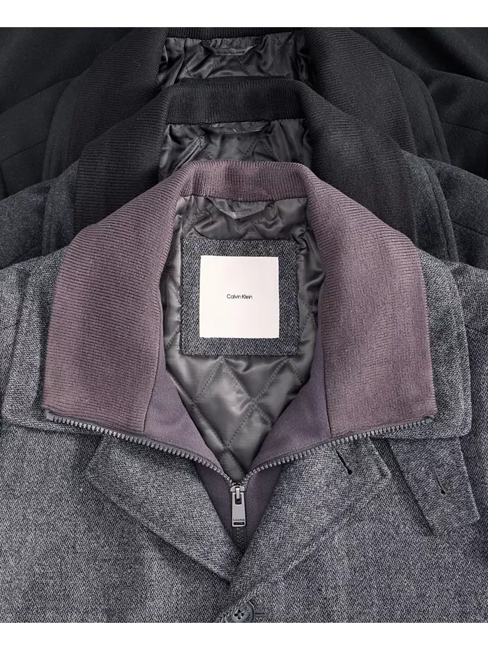 Мужское пальто Coleman классического кроя Calvin Klein — изображение 7 из 7, черный