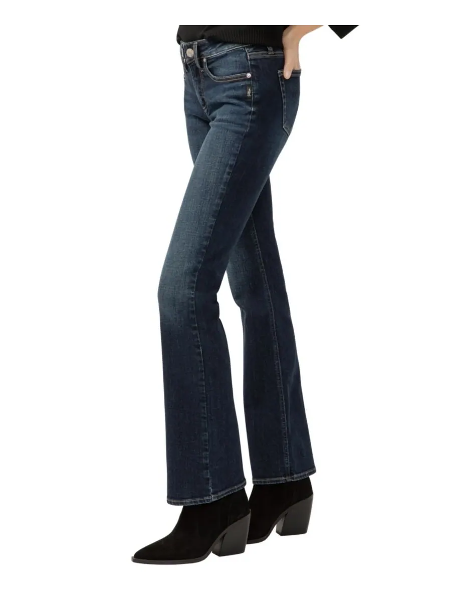 Женские джинсы Suki Mid Rise Curvy Fit Slim Bootcut Silver Jeans Co — изображение 5 из 7, синий