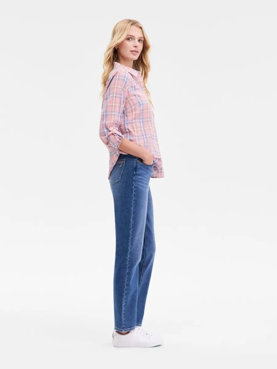 Женские прямые джинсы со средней посадкой Nautica Jeans — изображение 2 из 6, синий