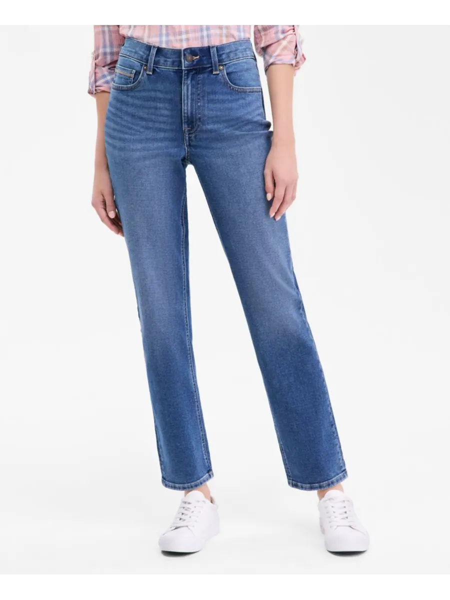 Женские прямые джинсы со средней посадкой Nautica Jeans — изображение 3 из 6, синий
