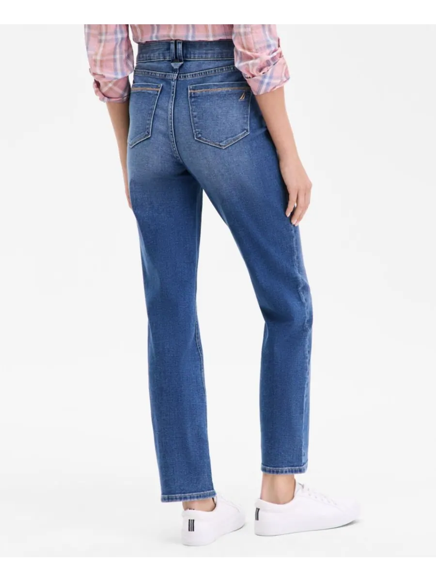 Женские прямые джинсы со средней посадкой Nautica Jeans — изображение 4 из 6, синий