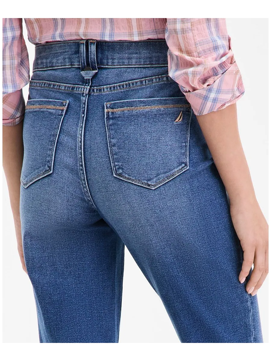 Женские прямые джинсы со средней посадкой Nautica Jeans — изображение 5 из 6, синий