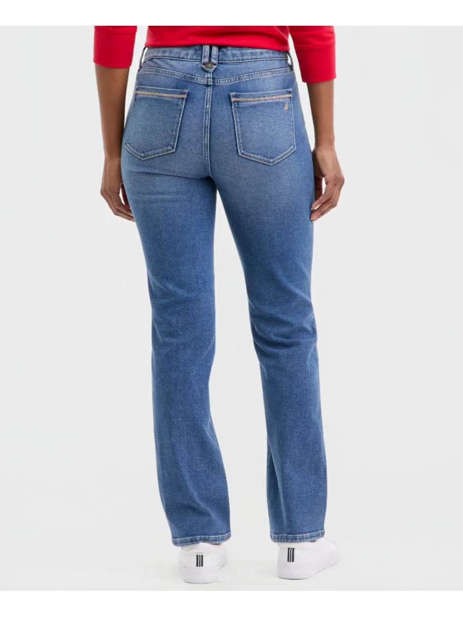 Женские прямые джинсы со средней посадкой Nautica Jeans — изображение 4 из 6, синий
