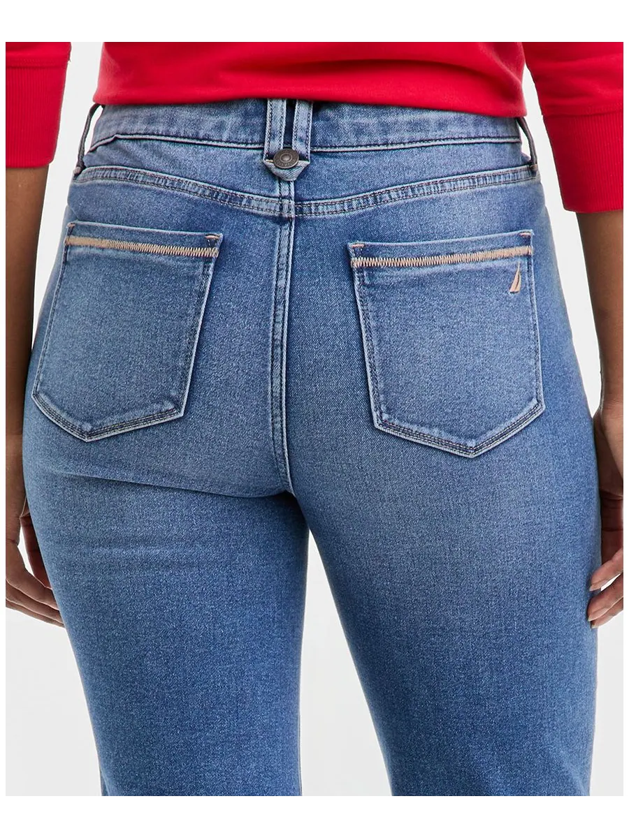 Женские прямые джинсы со средней посадкой Nautica Jeans — изображение 5 из 6, синий