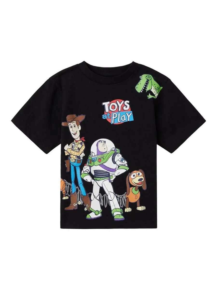 Комплект из футболки и шорт с принтом Toy Story — изображение 3 из 6, черный серый