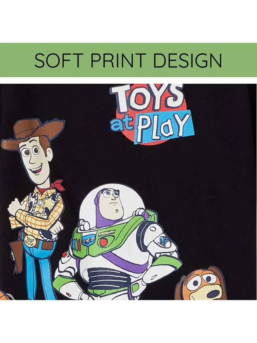 Комплект из футболки и шорт с принтом Toy Story — изображение 5 из 6, черный серый
