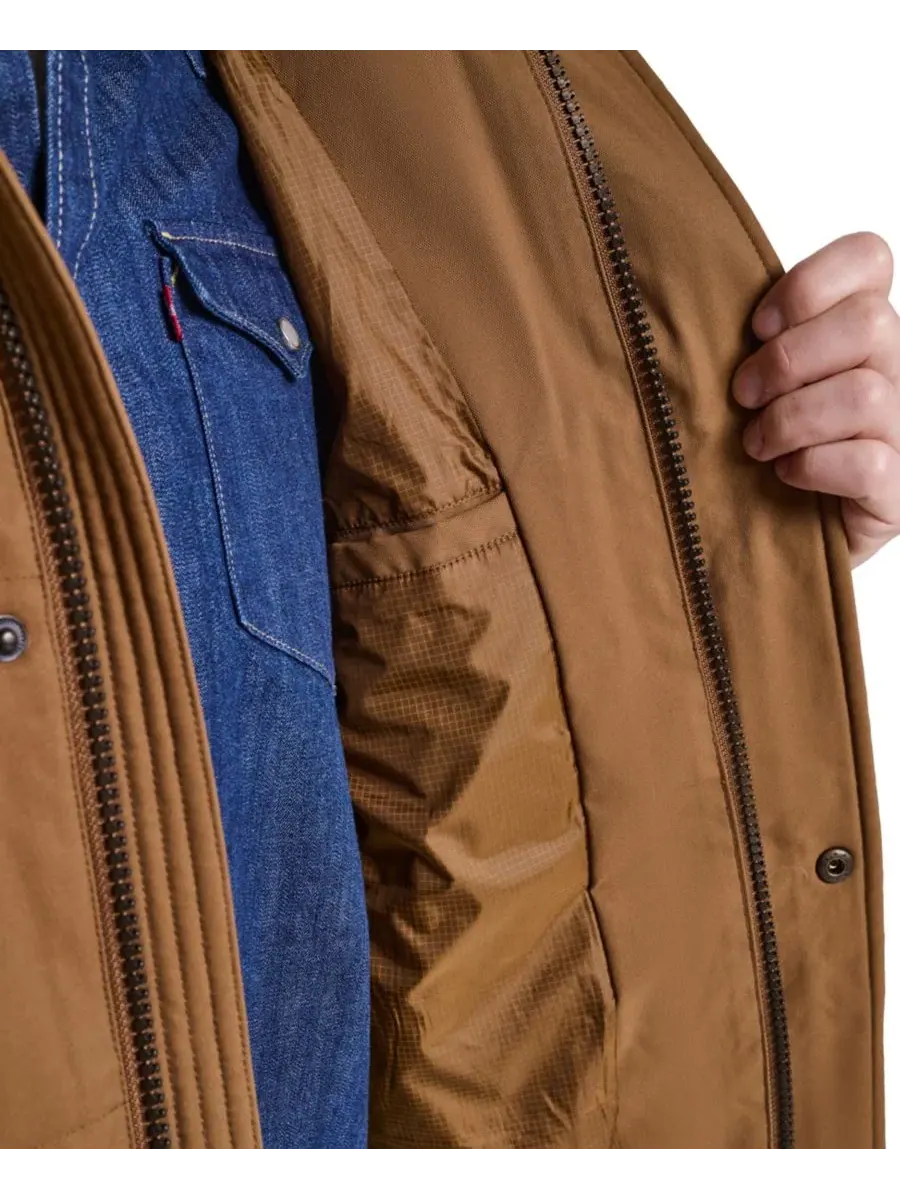 Мужское стеганое пальто-парка классического кроя Levi's — изображение 5 из 7, коричневый