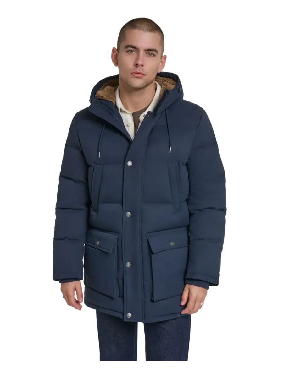 Мужская куртка-парка с утеплителем, классический крой Levi's — изображение 1 из 7, темно-синий