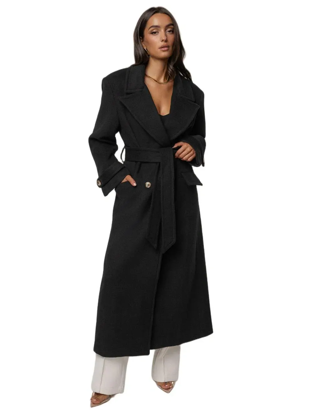 Пальто-тренч с поясом Empire Longline Coat JLUXLABEL