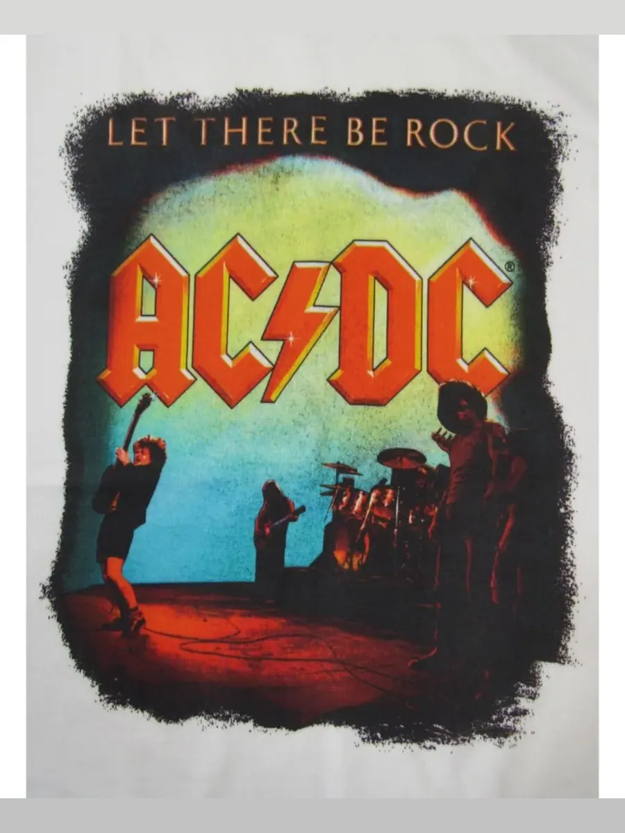 AC/DC Детская белая футболка ACDC "Let There Be Rock" (размер M) — изображение 2 из 3, белый