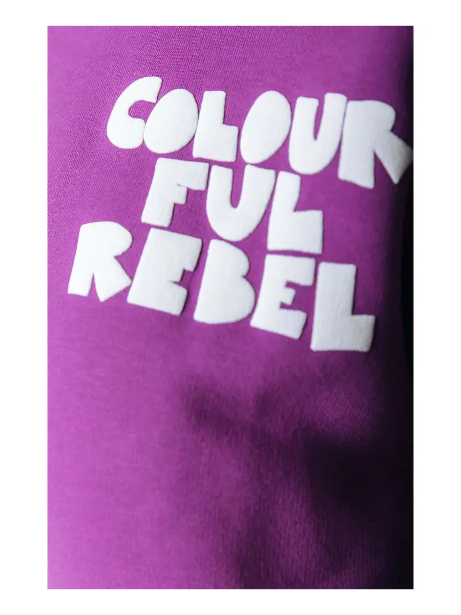Женская свободная спортивная футболка с логотипом и объемным верхом Colourful Rebel — изображение 3 из 3, светлый/розовый