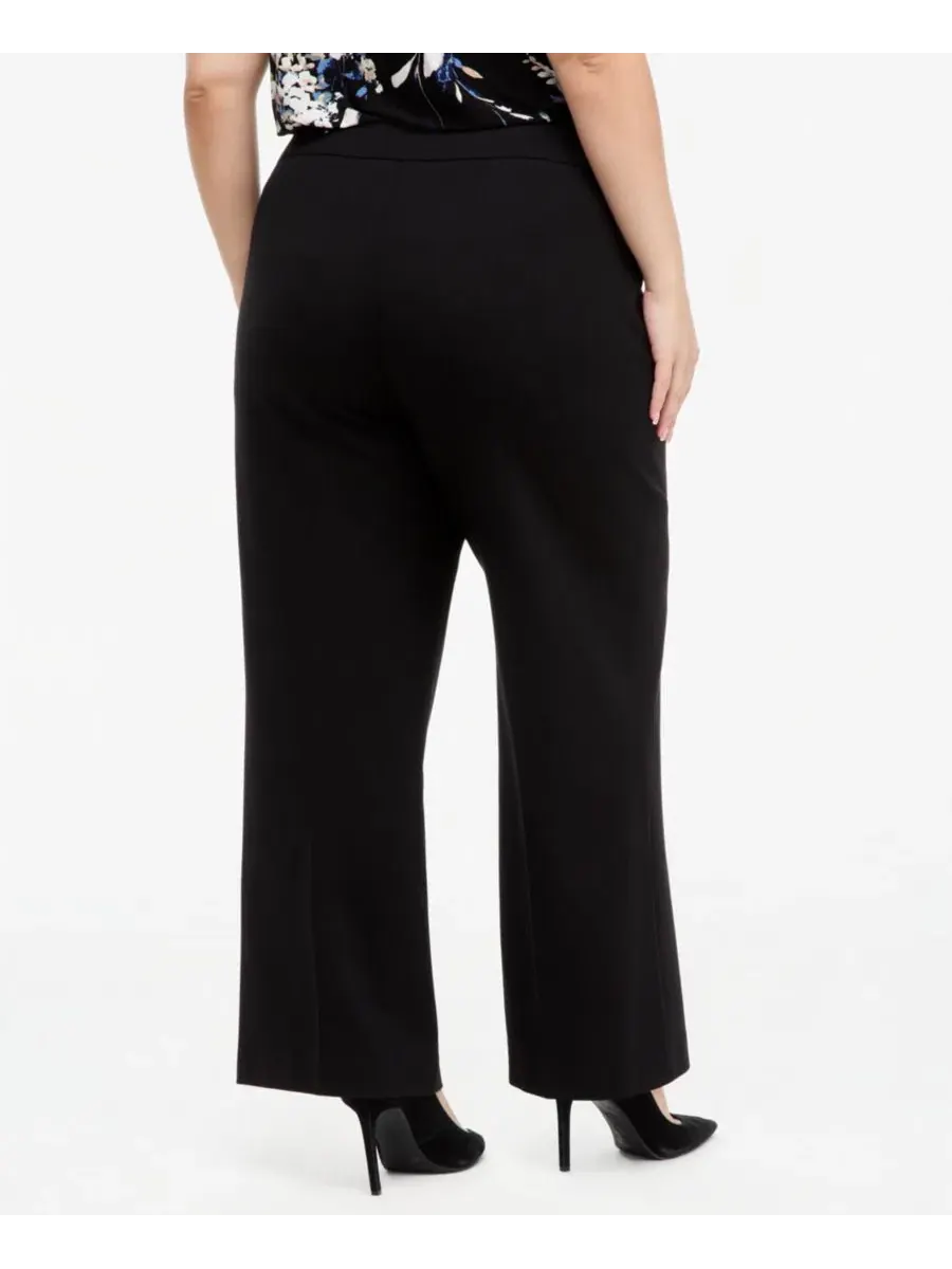 Брюки свободного кроя с защипами Anne Klein Essentials — изображение 3 из 4, черный