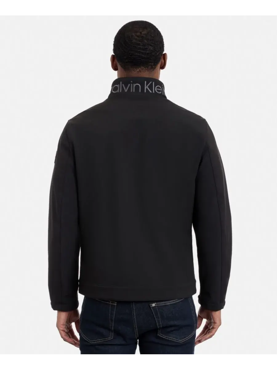 Мужская водоотталкивающая куртка из софтшелла Calvin Klein — изображение 5 из 6, черный