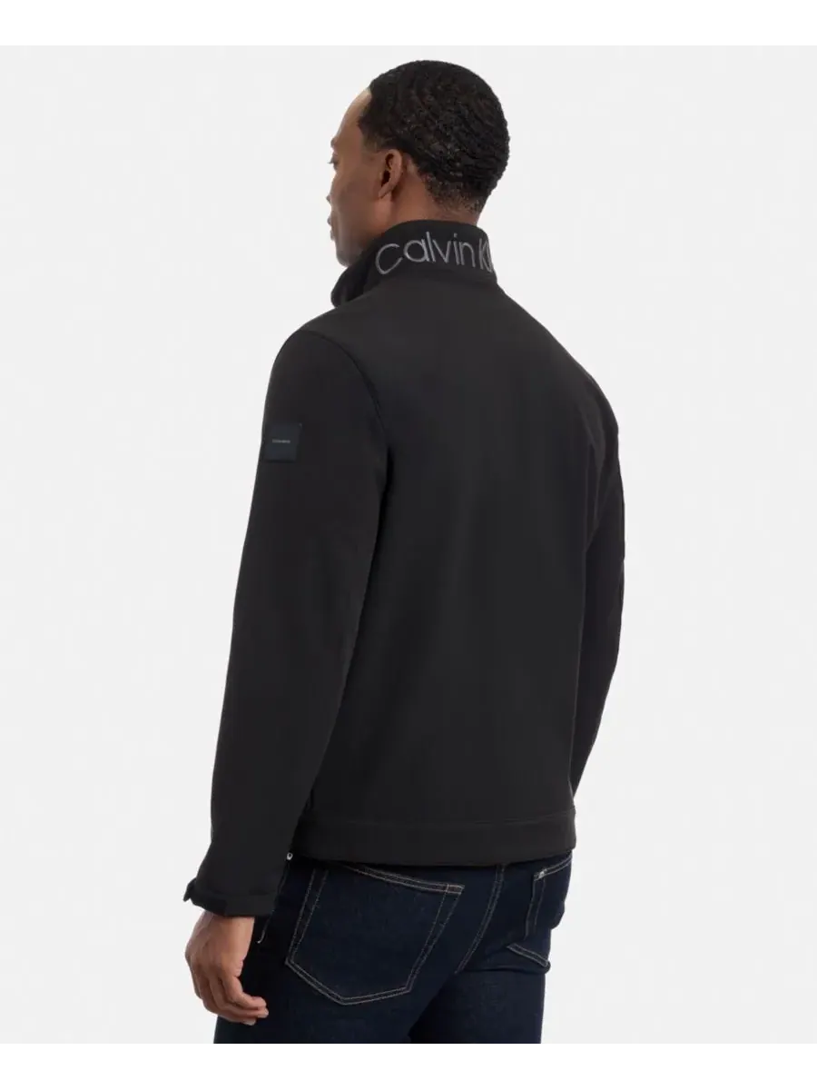 Мужская водоотталкивающая куртка из софтшелла Calvin Klein — изображение 6 из 6, черный