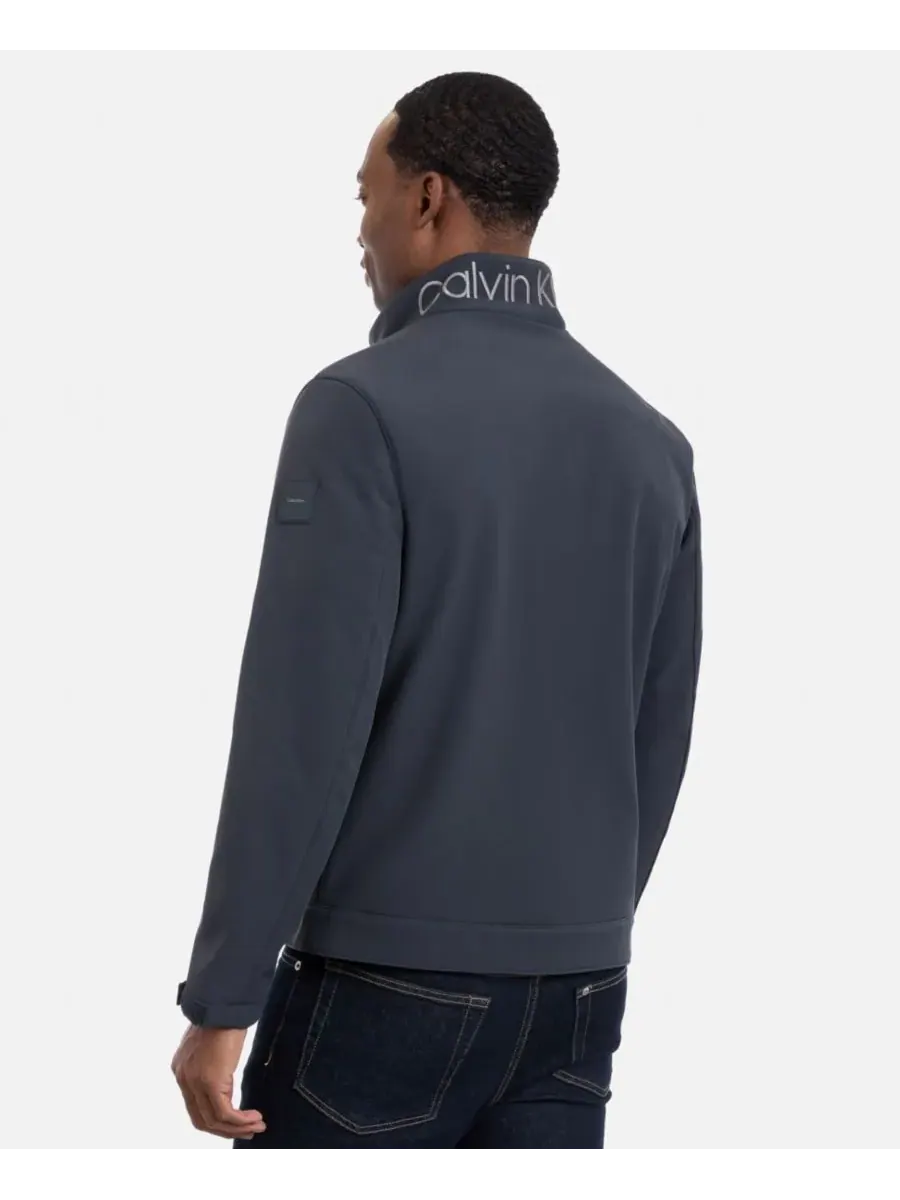 Мужская водоотталкивающая куртка из софтшелла Calvin Klein — изображение 8 из 9, железный