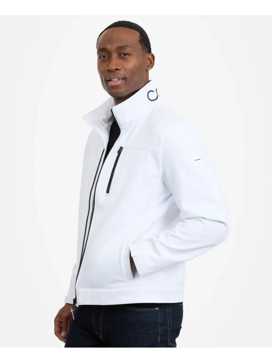 Мужская водоотталкивающая куртка из софтшелла Calvin Klein — изображение 3 из 8, яркий белый