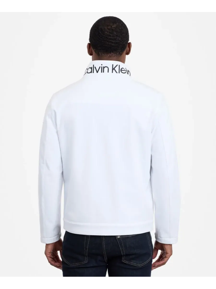 Мужская водоотталкивающая куртка из софтшелла Calvin Klein — изображение 5 из 8, яркий белый