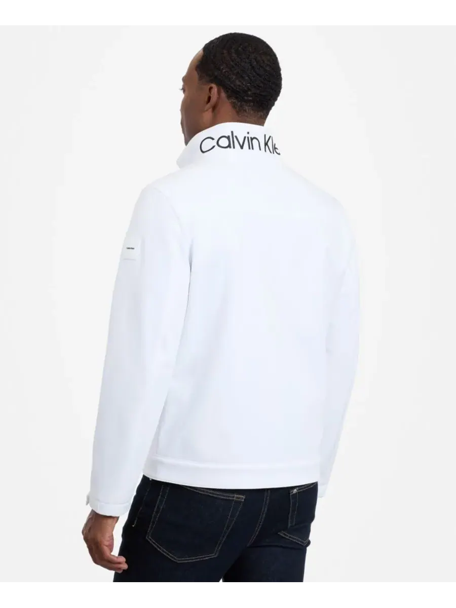 Мужская водоотталкивающая куртка из софтшелла Calvin Klein — изображение 8 из 8, яркий белый