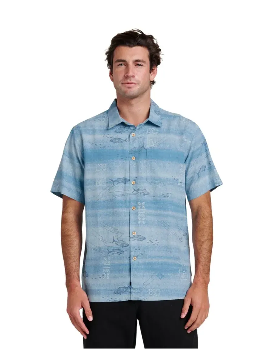 Мужская футболка с коротким рукавом Quiksilver Go Fish Quiksilver Waterman — синий