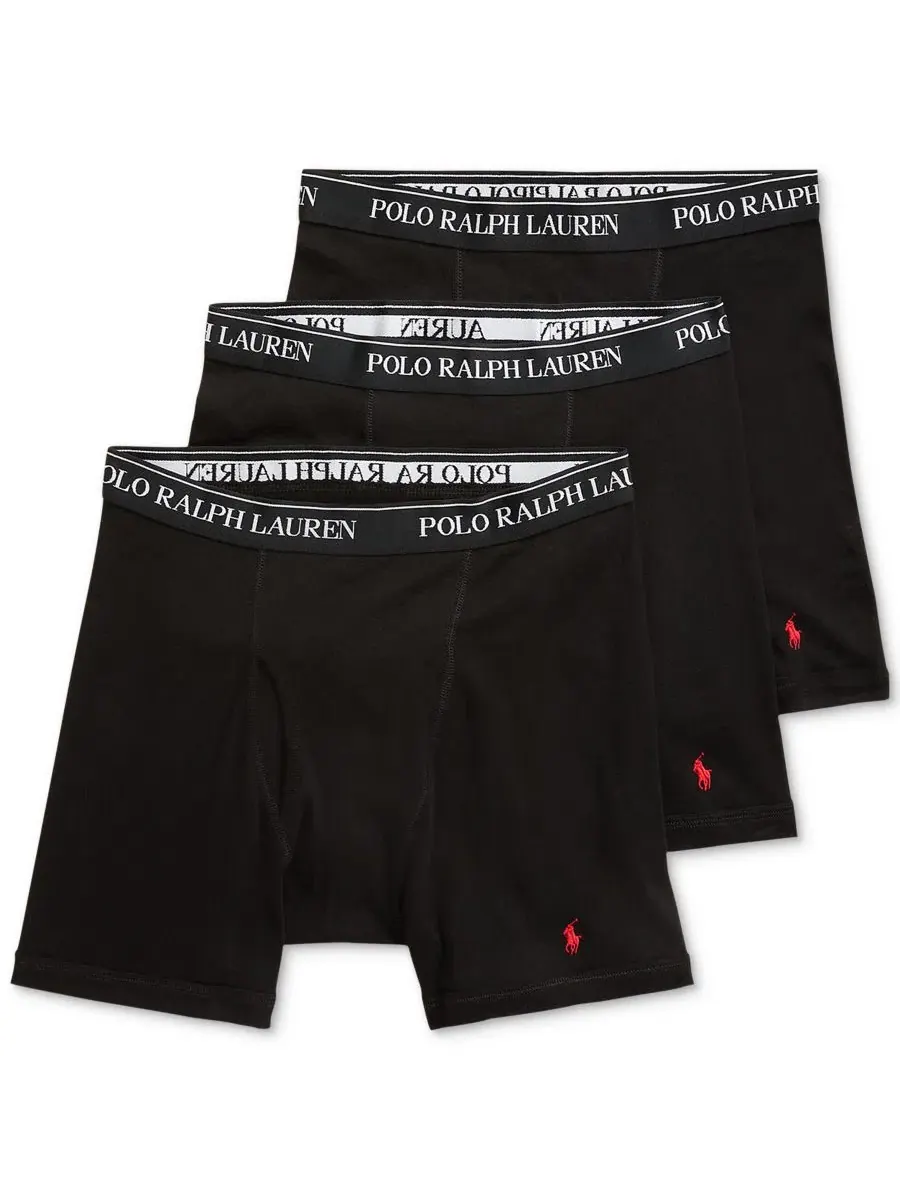 Мужские хлопковые боксеры, комплект из 3 штук, большие размеры Polo Ralph Lauren