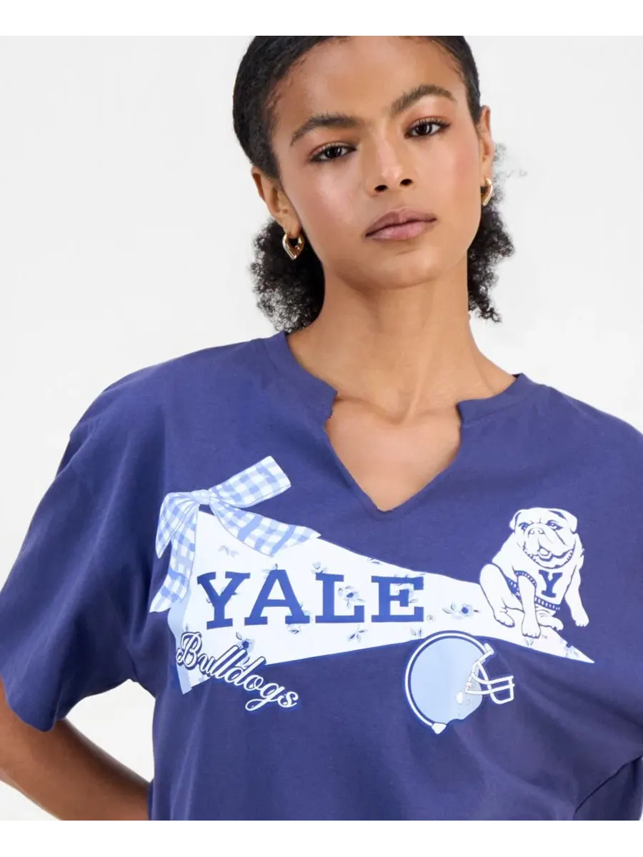Футболка с принтом Yale Grayson Threads, The Label — изображение 2 из 4, синий