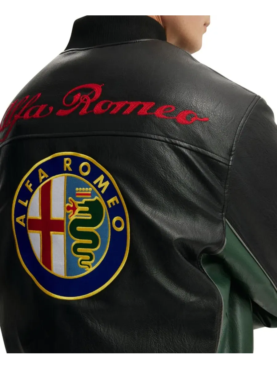 Мужская куртка-бомбер с длинными рукавами Alfa Romeo Cotton On — изображение 3 из 4, черный