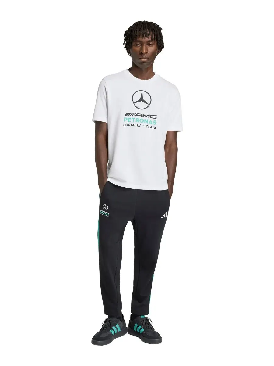 Мужская футболка с круглым вырезом Mercedes Formula 1 Adidas — изображение 2 из 3, белый