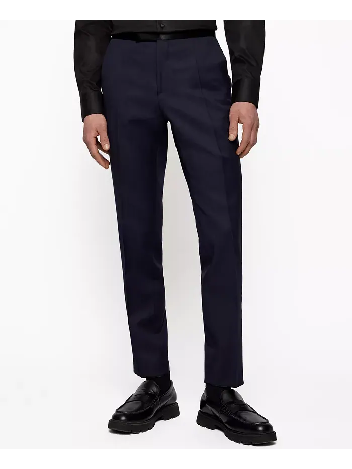 Мужские классические брюки Slim-Fit для смокинга Hugo Boss